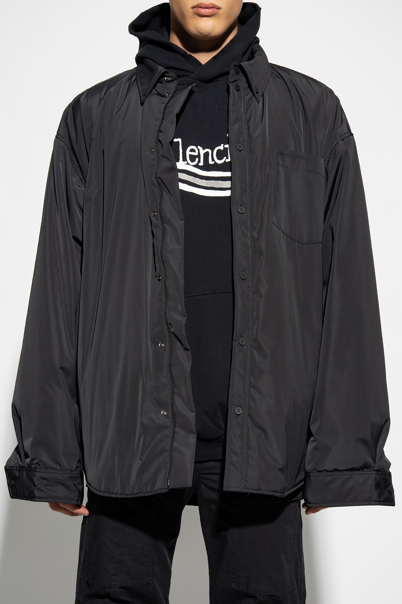 Balenciaga deals peacoat overshirt